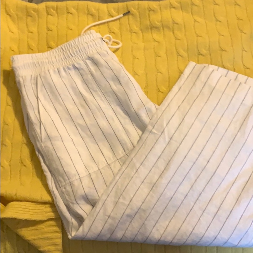 Woman’s Athleta linen wide-leg crop pant Sz 10